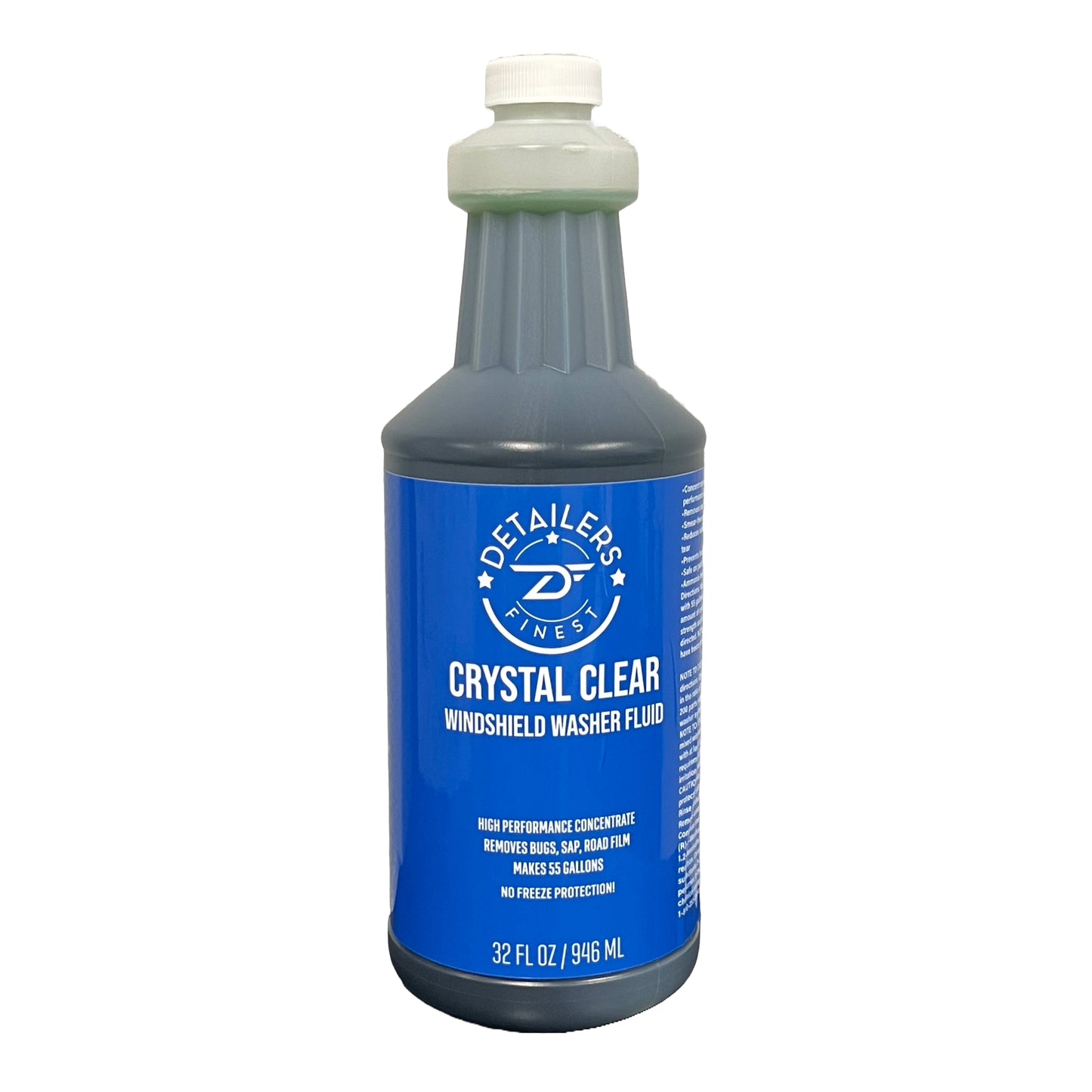 Detailers Finest Crystal Clear Washer Fluid Concentrate 1:200 Makes 55 Gallons