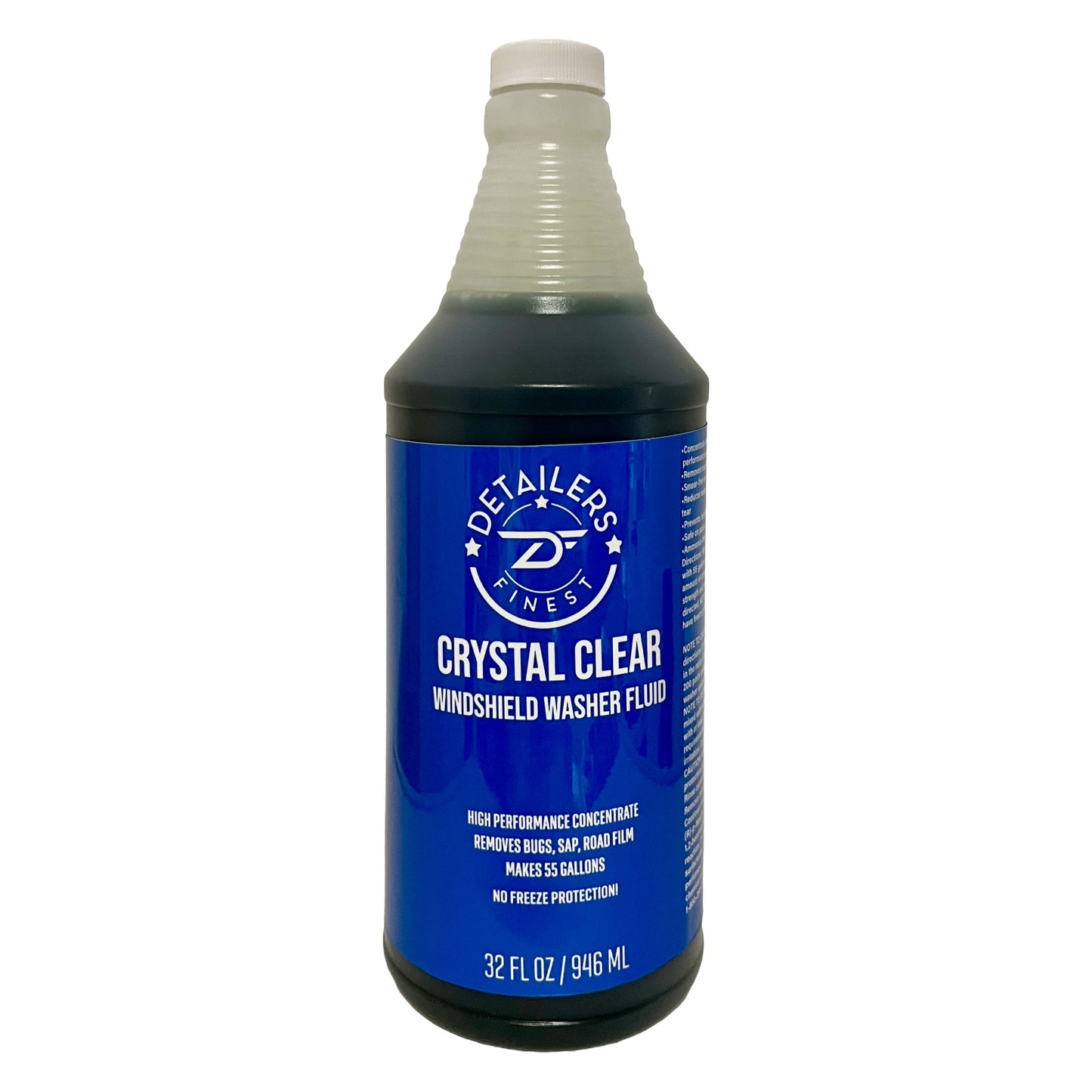 Detailers Finest Crystal Clear Washer Fluid Concentrate 1:200 Makes 55 Gallons