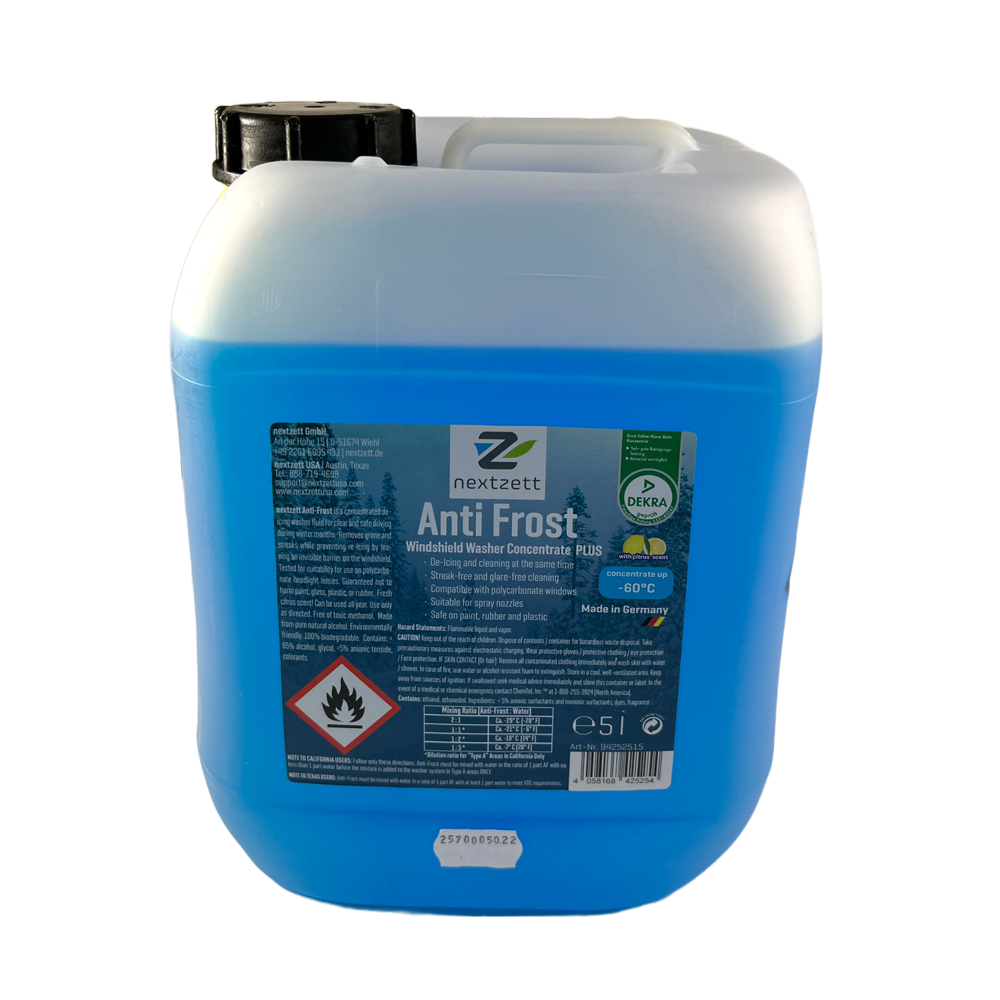 nextzett Anti Frost Windshield Washer Fluid Concentrate 169 oz (5 liter)