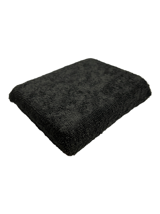 Black microfiber wax applicator pad sponge