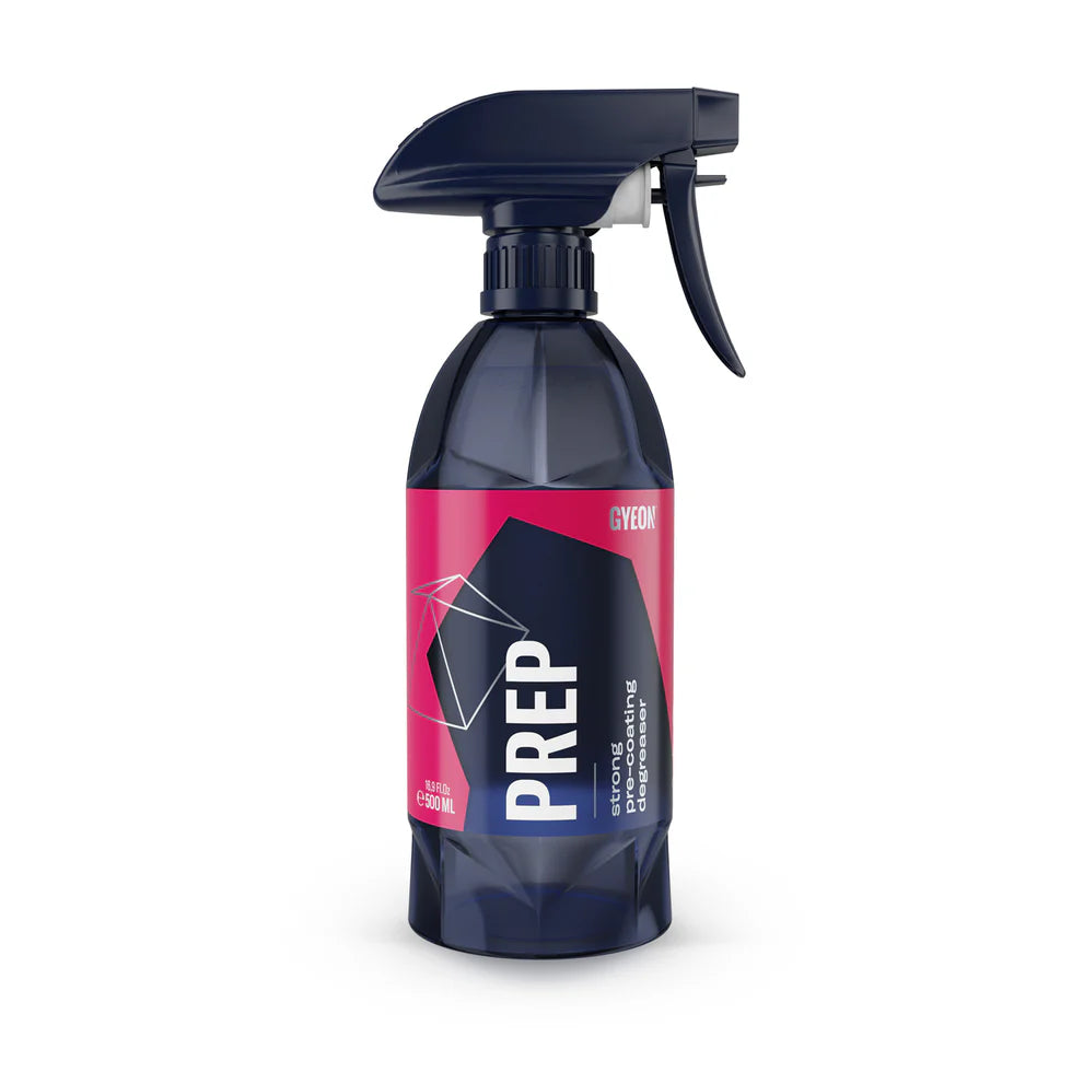 Spray bottle labeled Gyeon 'PREP' on a white background