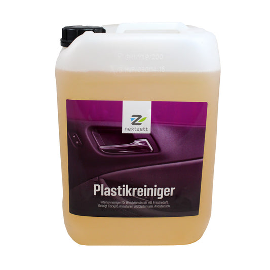 Container of nextzett Plastic Deep Cleaner Plastikreiniger with nextzett branding on a white background