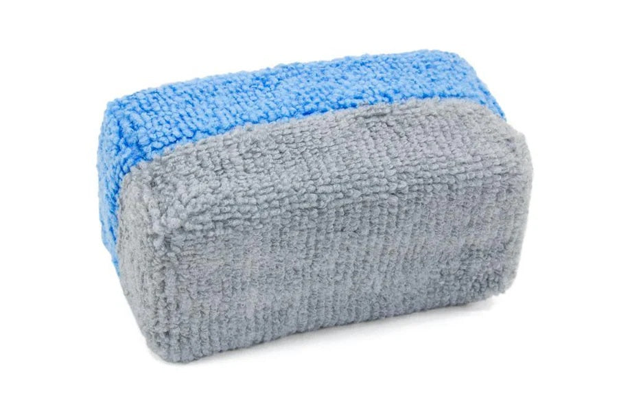 Autofiber Mini Saver Applicator - Terry Microfiber Coating Applicator Sponge with Plastic Barrier