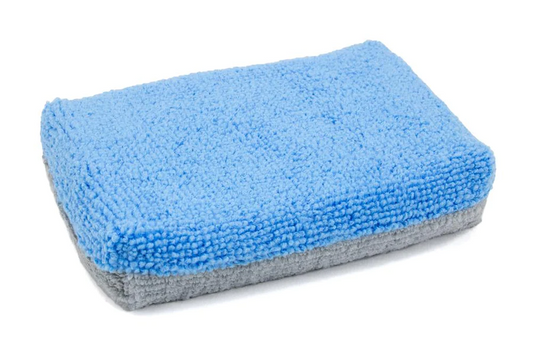 Autofiber Saver Applicator - Thin Terry Microfiber Applicator Sponge with Plastic Barrier