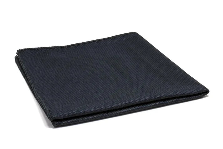 Autofiber black diamond stitched glass microfiber towel