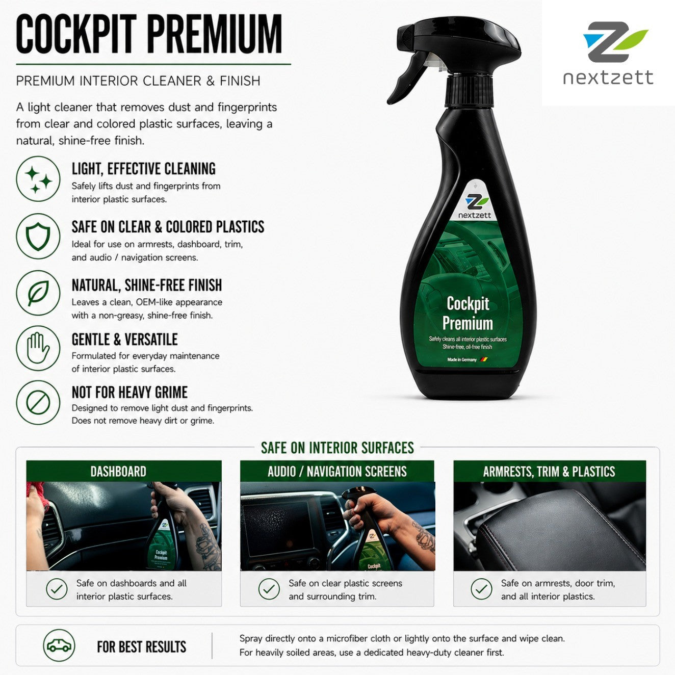 nextzett Cockpit Premium 16.9 Oz