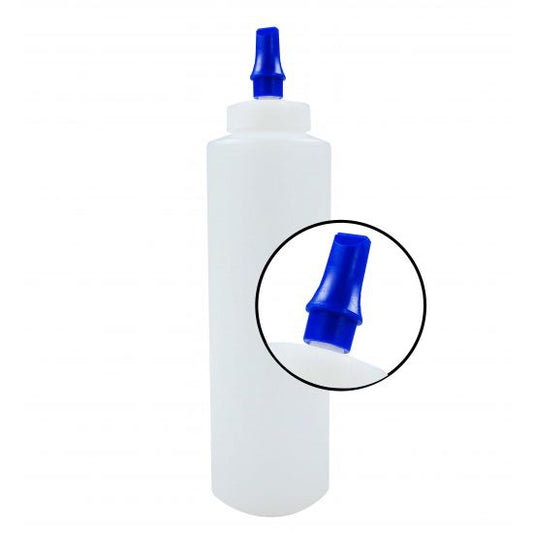 Car polish dispenser bottle with ribbon spout